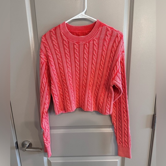 Aerie Mini Cable Sweater Red Size XS and S - Picture 2 of 7
